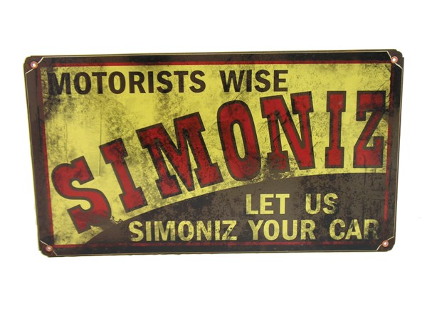 Simoniz Garage Sign